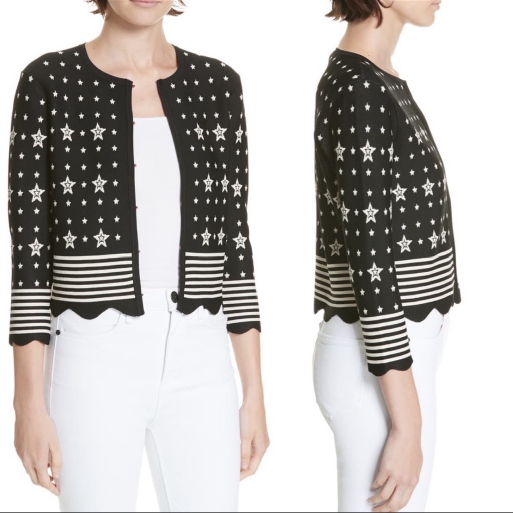 Ted Baker London Stars & Stripes Cardigan Navy, Size 3